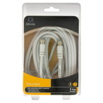 Q-Link coax kabel RG59 5 meter met F-connector wit