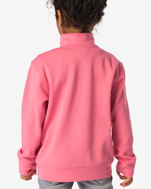 pull enfant zippé rose
