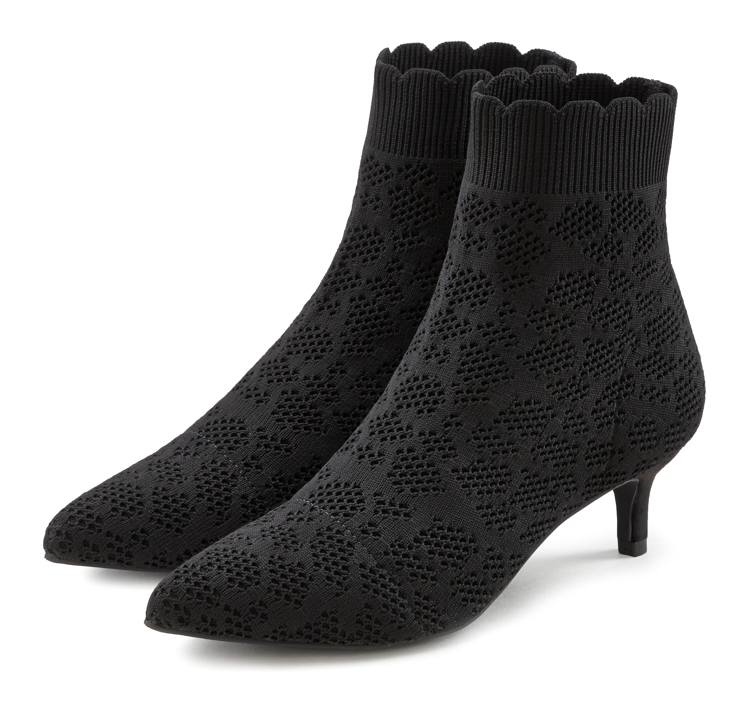 LASCANA Ankleboots »Sock Boot,«  High Heel Stiefelette, Stiefel, kleiner Absatz & elastischer Spitze