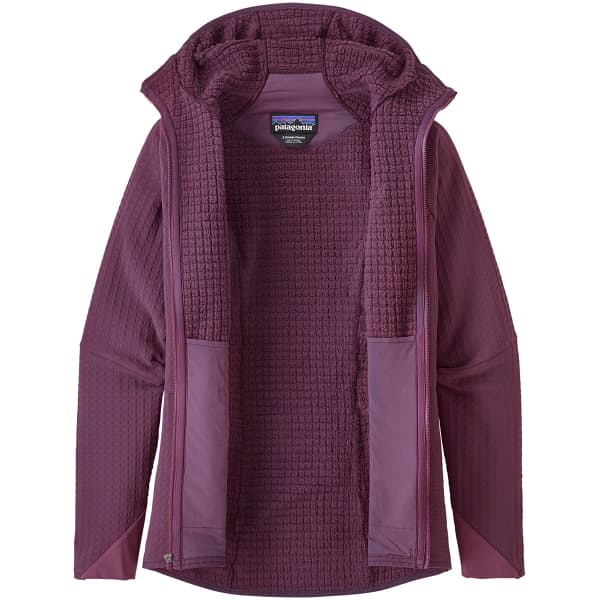 Veste polaire randonnée PATAGONIA W'S R2 TECHFACE HOODY NIGHT PLUM