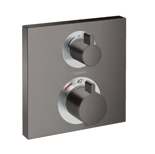 Hansgrohe Ecostat Square afbouwdeel voor inbouwthermostaat zwart chroom geborsteld