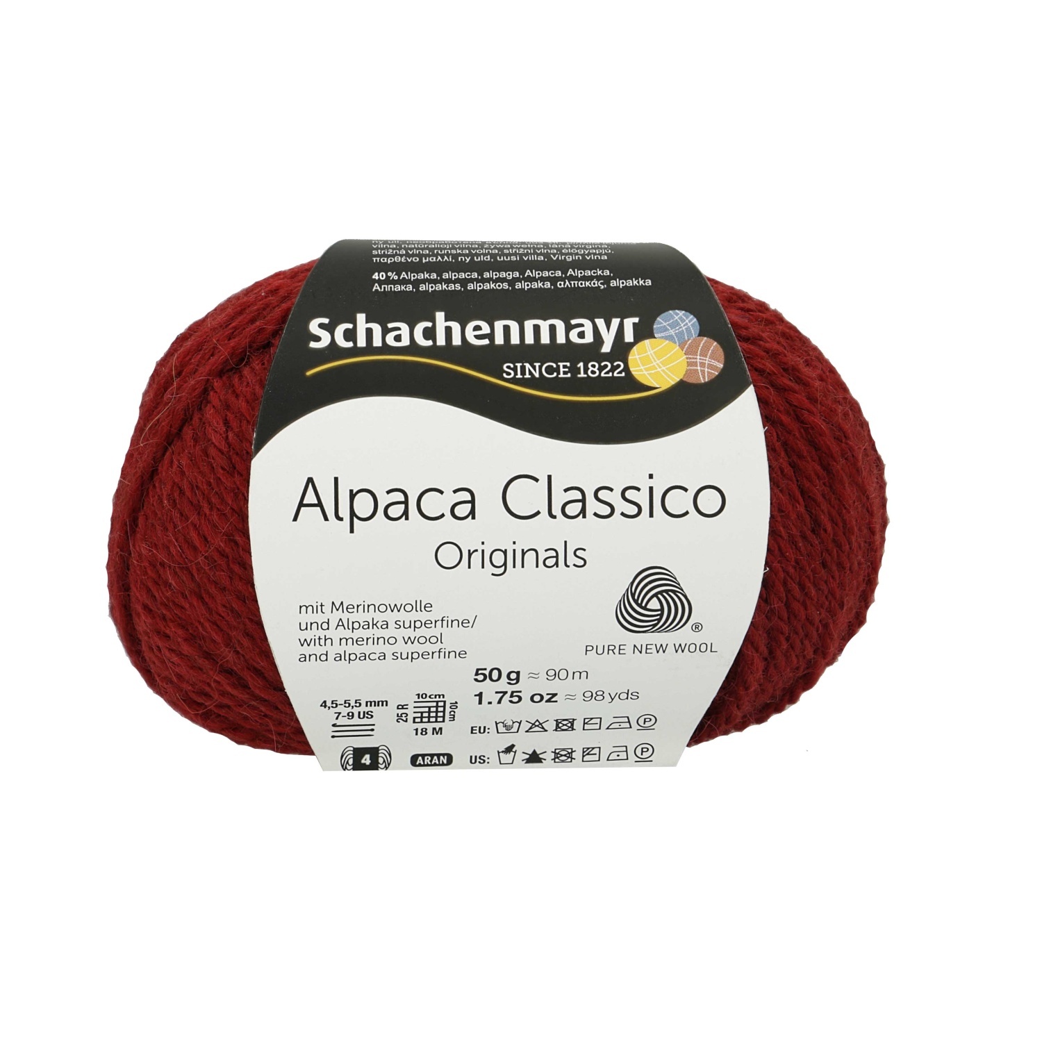Handstrickgarn ALPACA CLASSICO - rubinrot - 50g