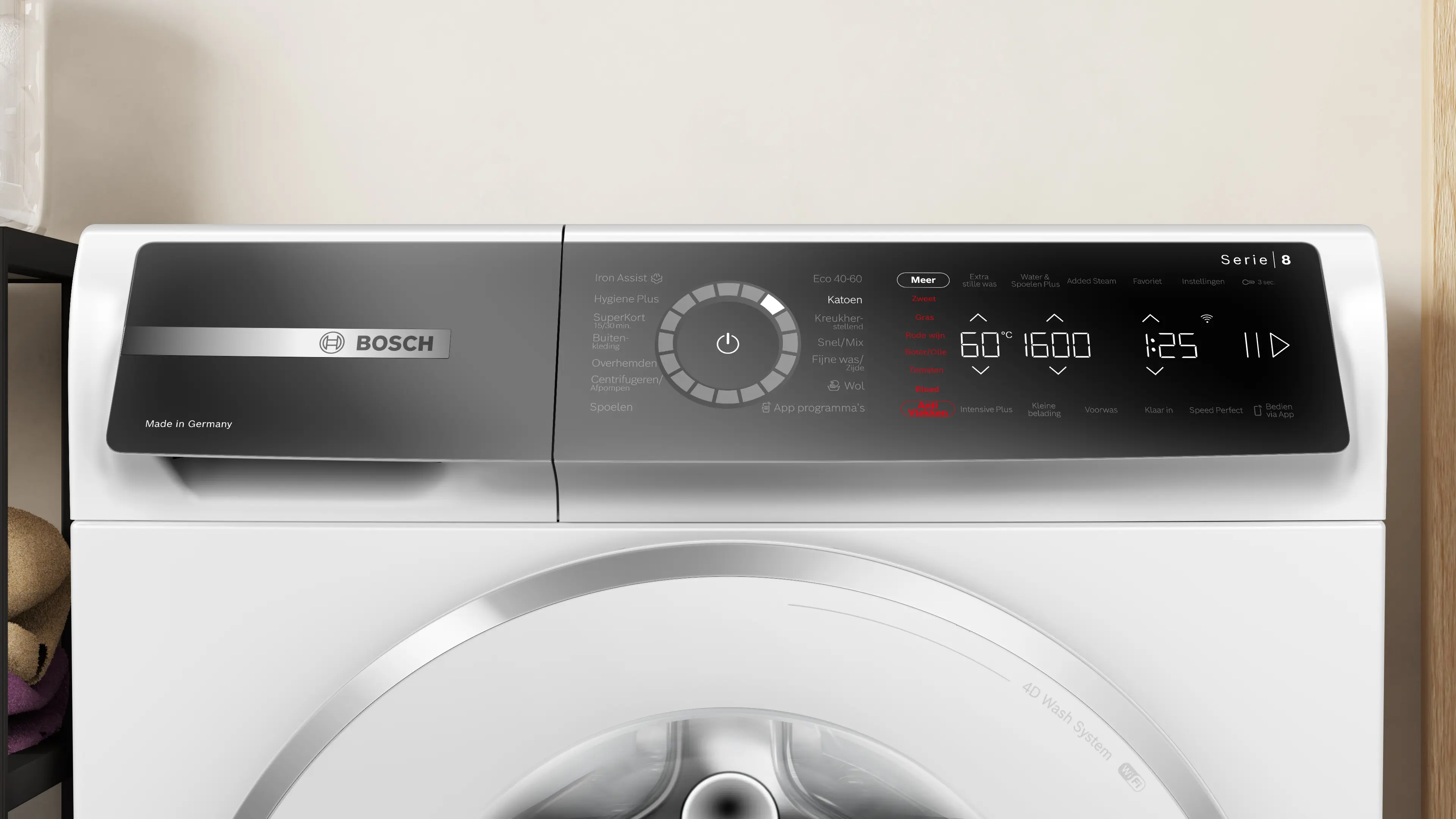 Serie 8 Wasmachine, voorlader 10 kg max. 1600 rpm
