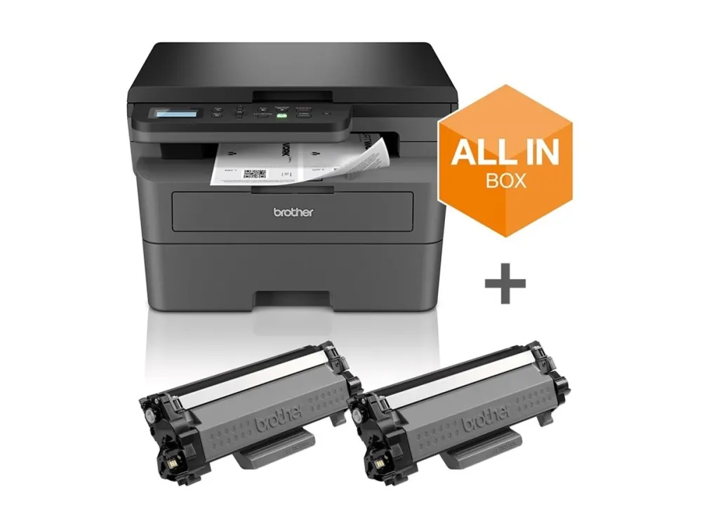 Brother DCP-L2627DWXL - Multifunktionsprinter - S/H - laser - Letter A (216 x 279 mm)/A4 (210 x 297 mm) (original) - A4 (medie) - op til 32 spm (kopiering) - op til 32 spm (udskriver) - 250 ark - USB 2.0, Wi-Fi(n)