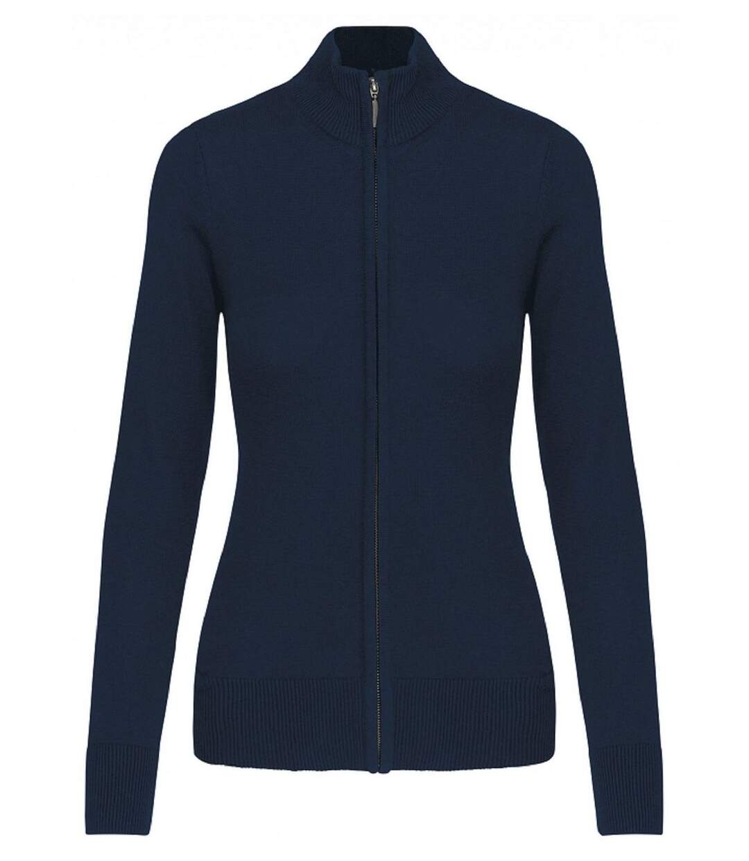 Gilet zippé cardigan K962 - femme - bleu marine