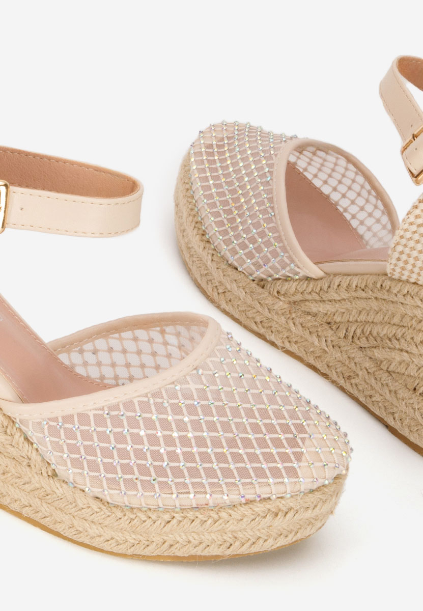 Sandales type espadrilles beige Racelia