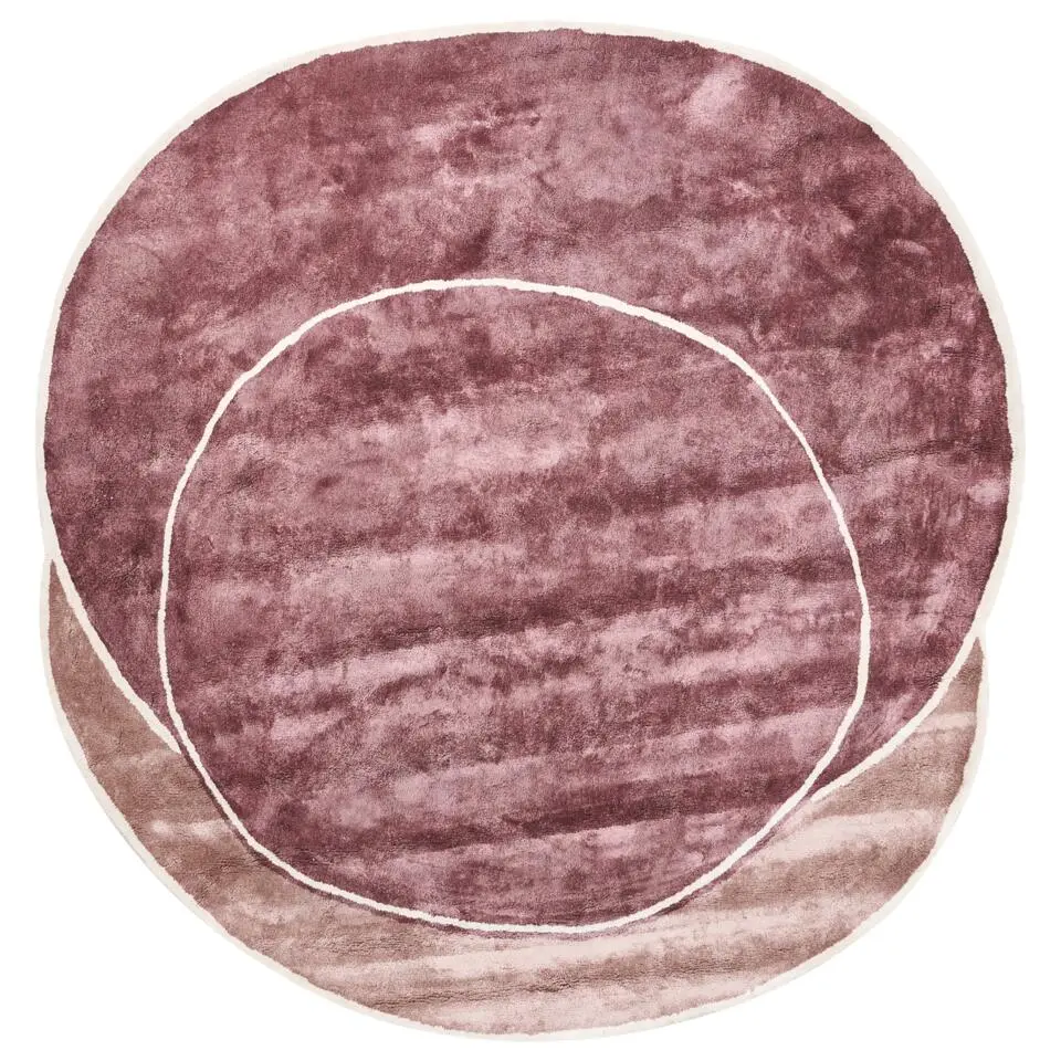 KANRACH - Vloerkleed - Roze - 200 x 200 cm - Viscose