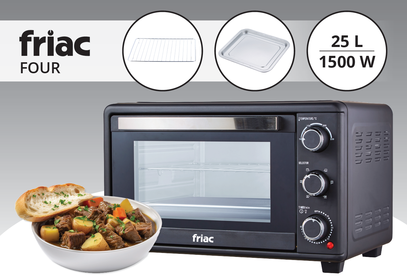 Friac MO1125 Oven 25 L 1500 W
