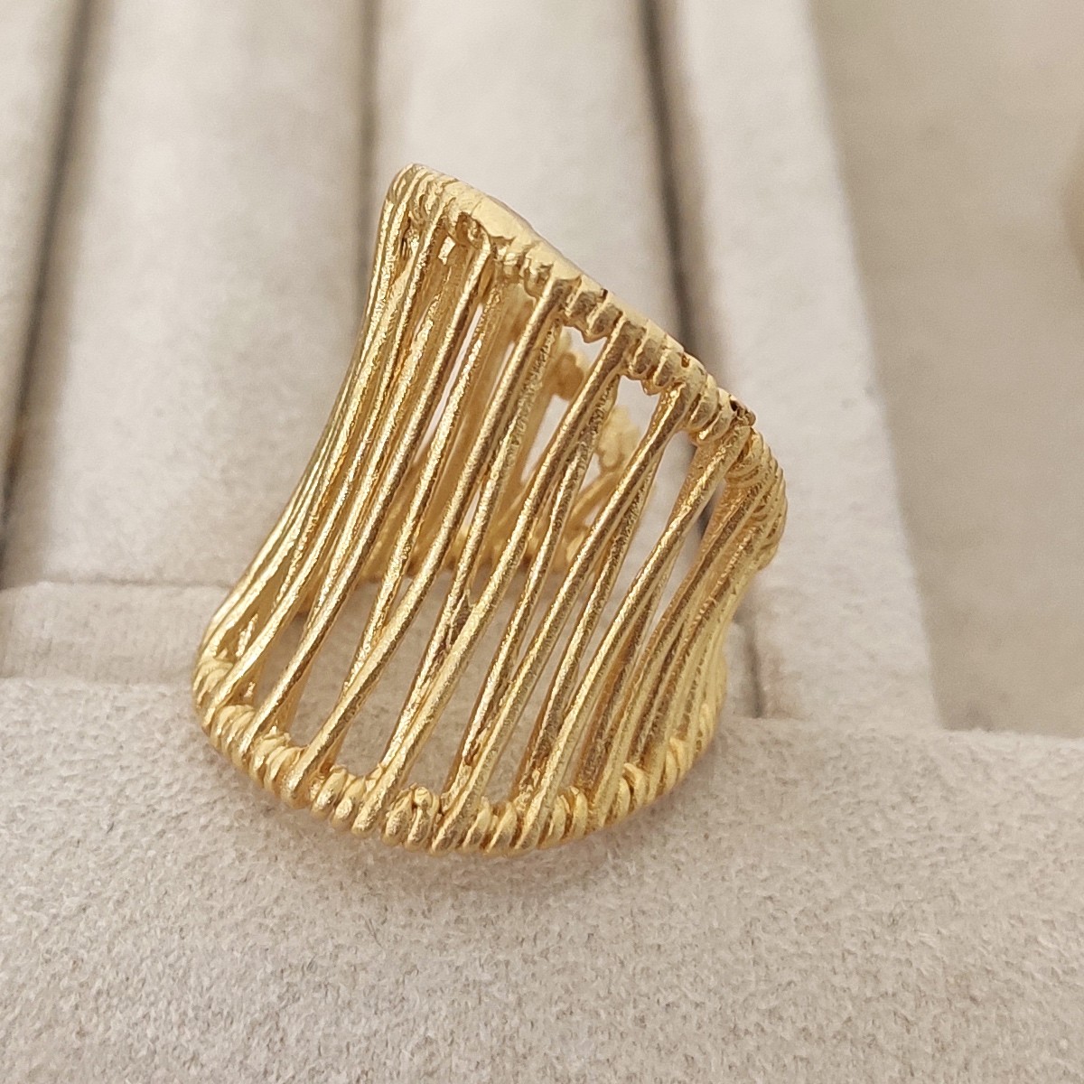 Bague ajustable - Laiton plaqué or