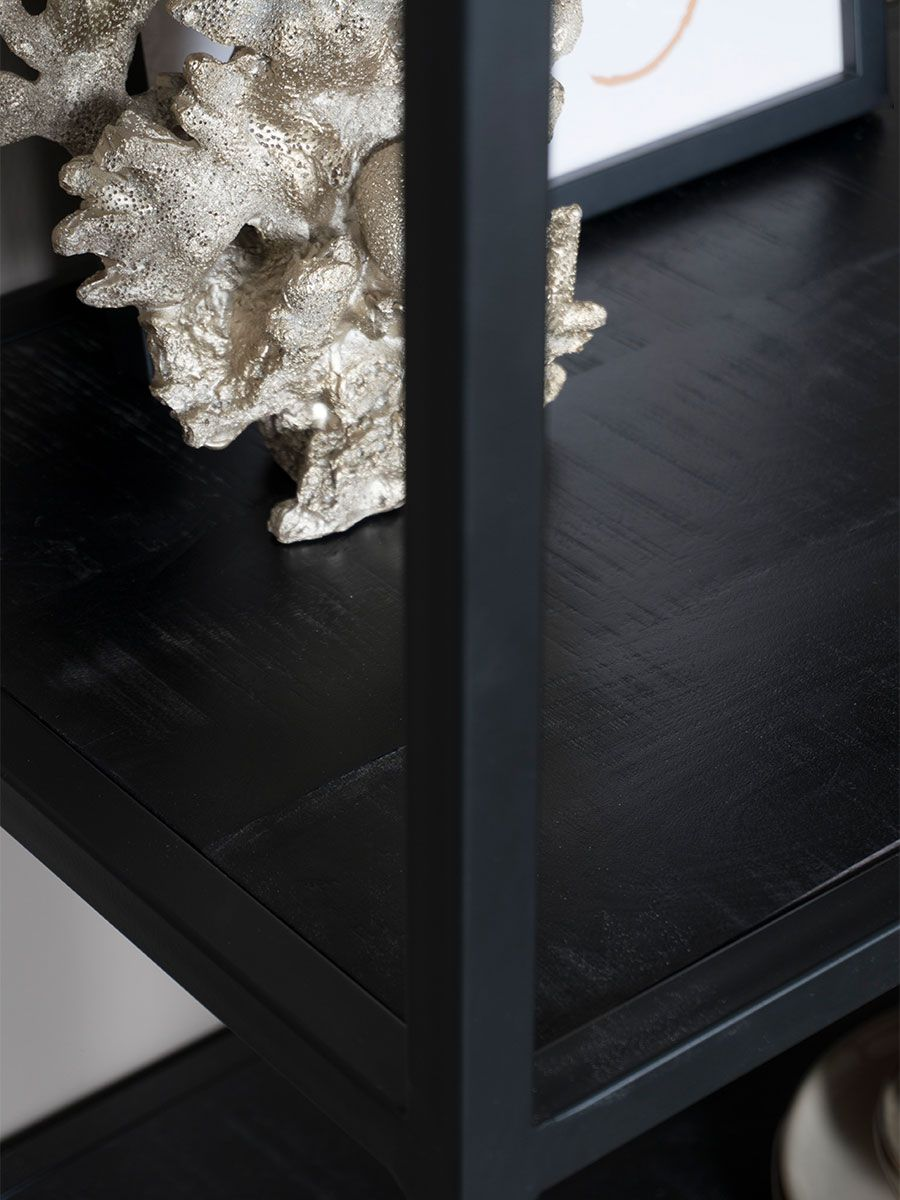 Vakkenkast Huub Zwart Mangohout 175 x 145 cm