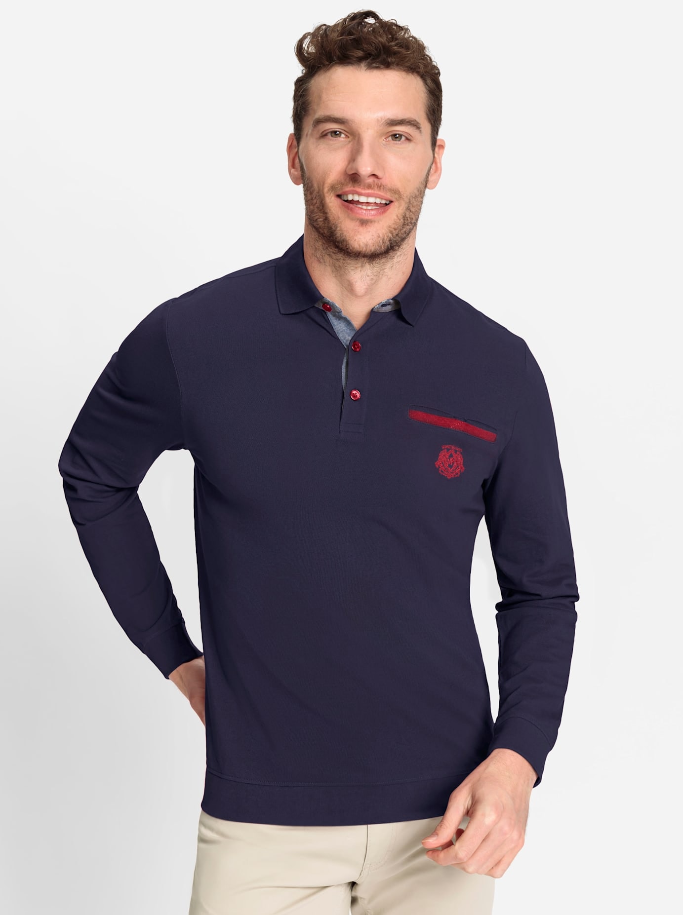 Marco Donati Poloshirt »Langarm-Poloshirt«, 1 Stk.