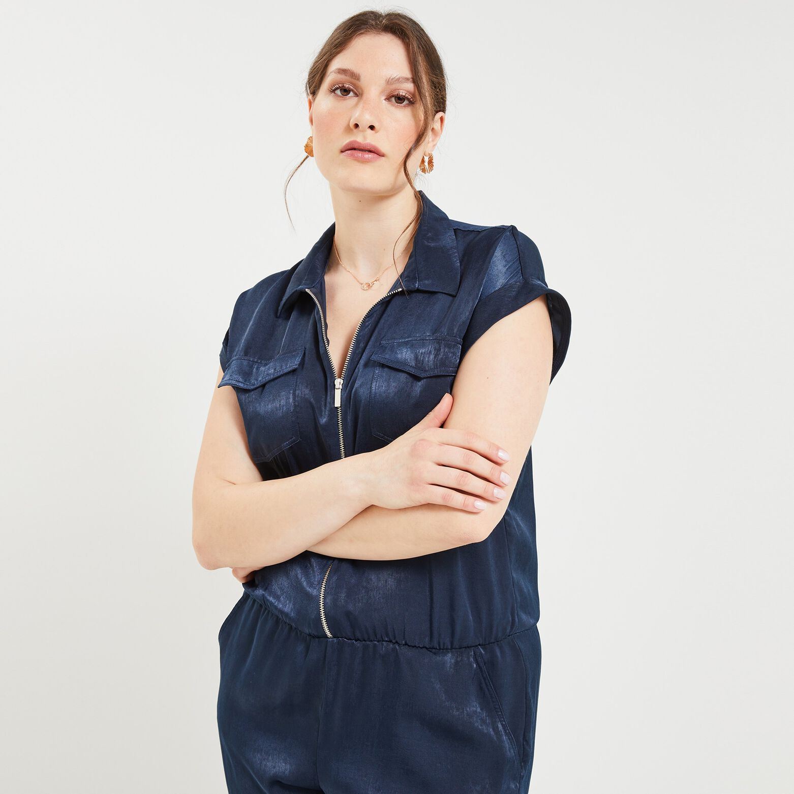 Combinaison satinée femme