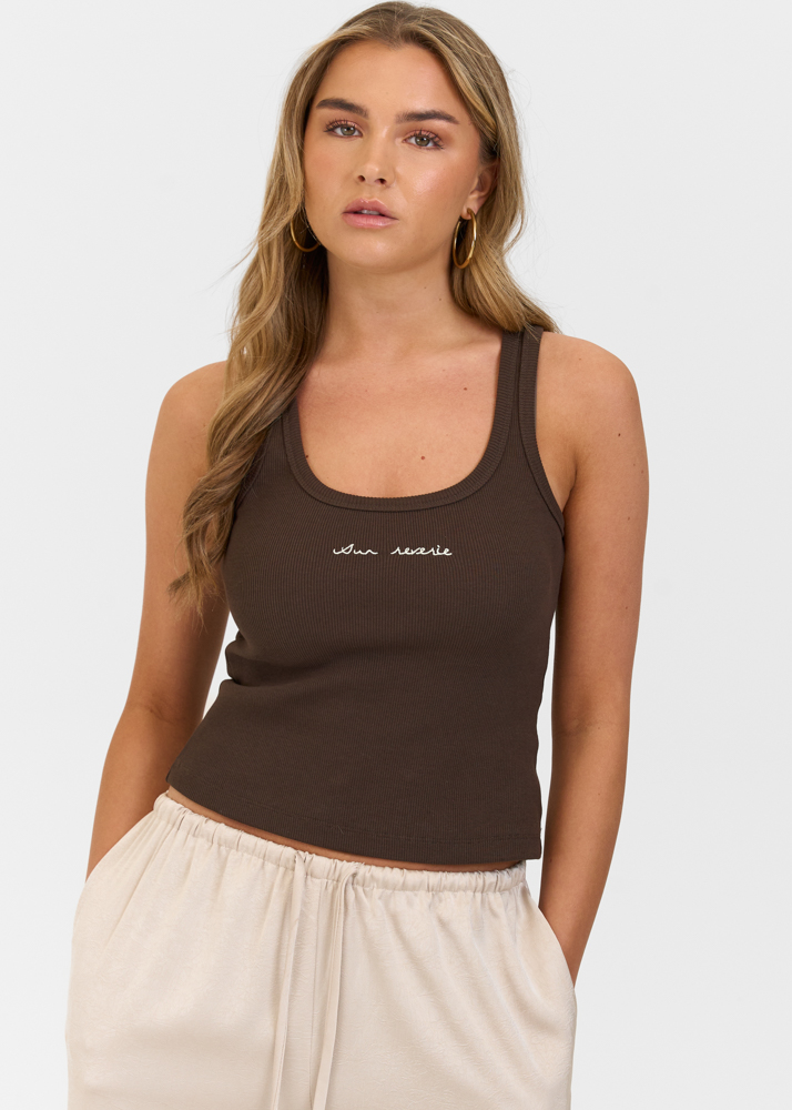 Sun reverie tanktop choco bruin