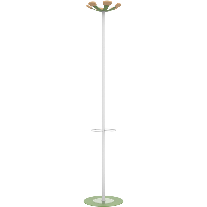 Portemanteau aurora blanc avec pateres et socle