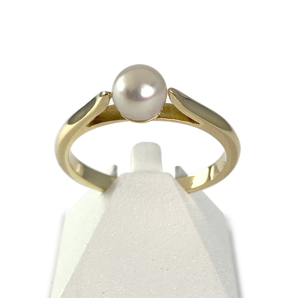 Bague d'occasion or 750 jaune perle de culture