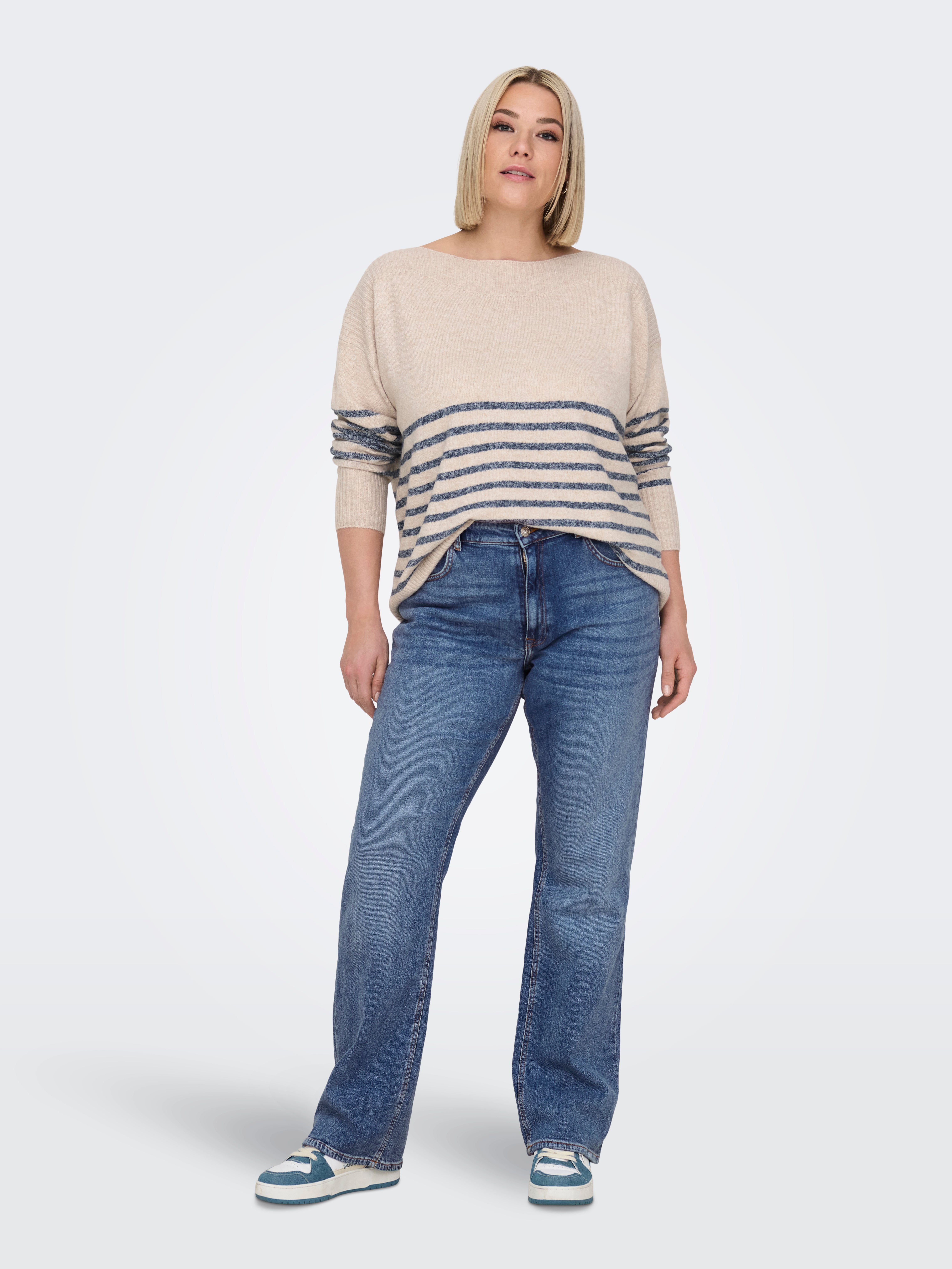 CAREVERLY Mittlere Taille Ausgestellt Jeans Medium Blue Denim