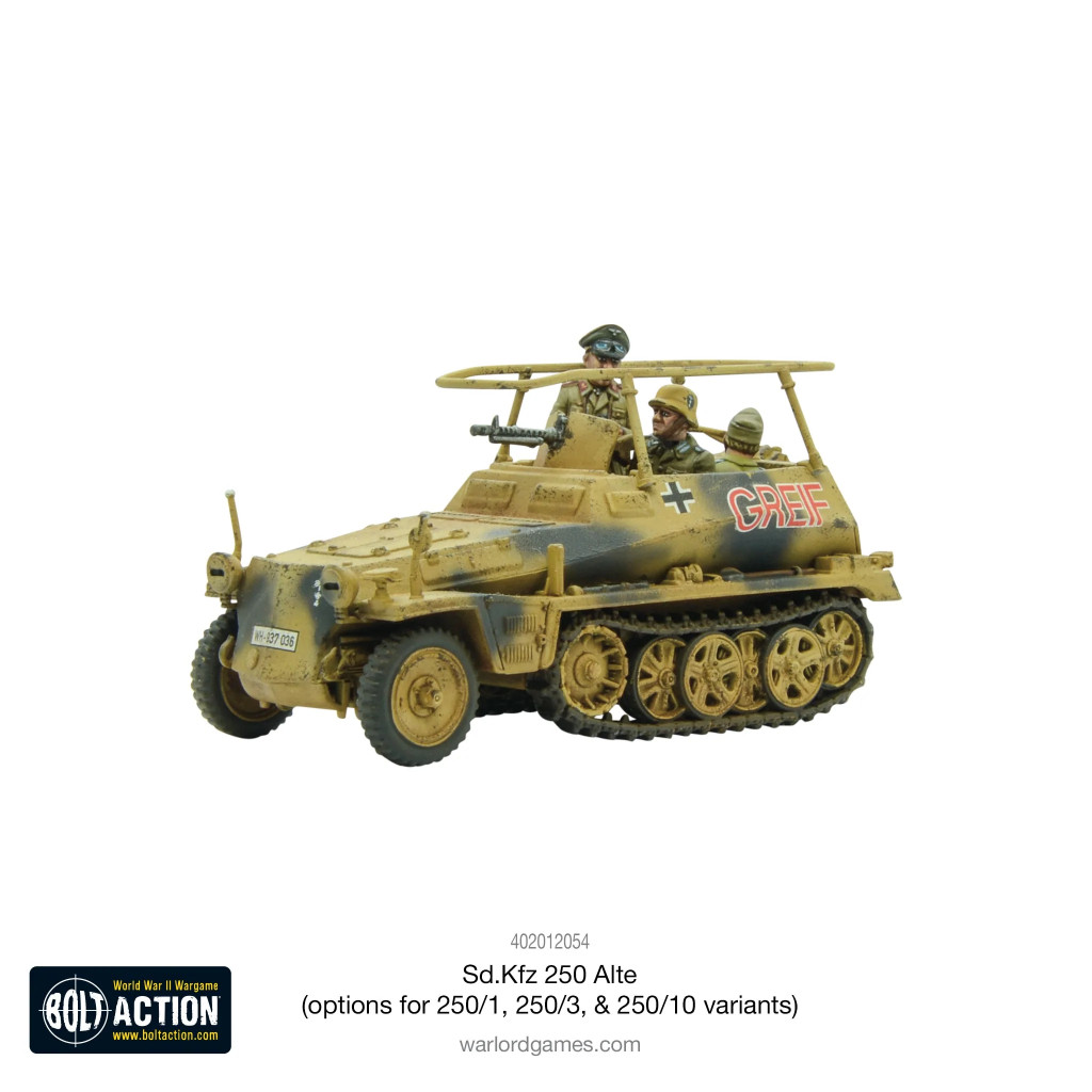 Bolt Action - Sd.Kfz 250 (Alte) half-track (options to make 250/1, 250/3 or 250/10 variants)