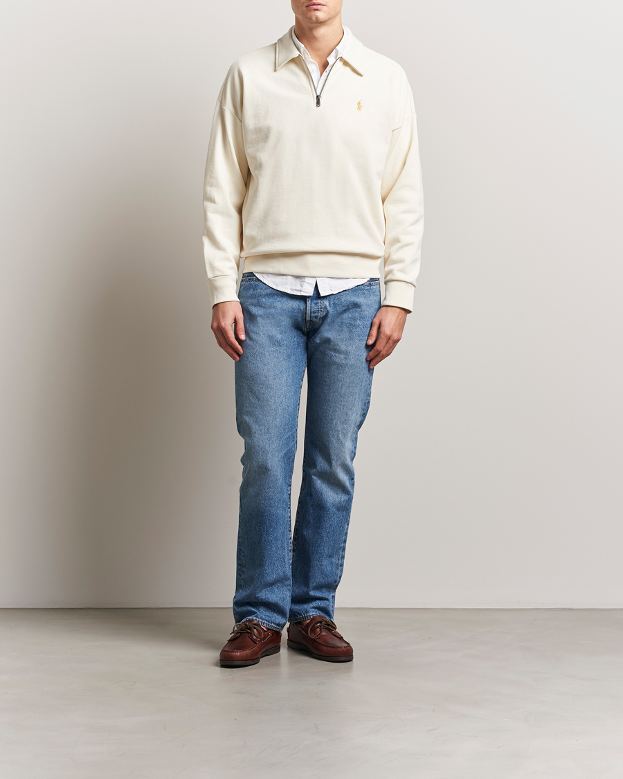 Polo Ralph Lauren Loopback Terry Half-Zip Clubhouse Cream