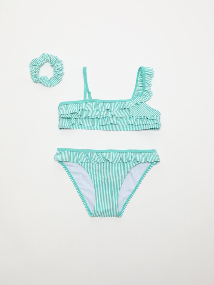 Conjunto de 2 peças e elástico de cabelo - Turquesa