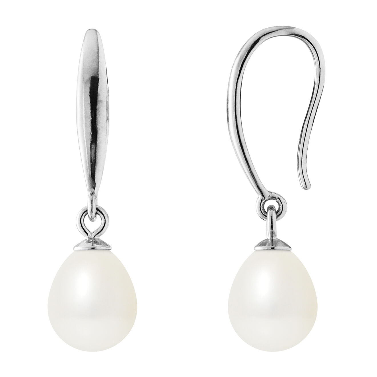 Mitzuko Boucles d'oreilles Argent Perles d'Eau Douce blanches
