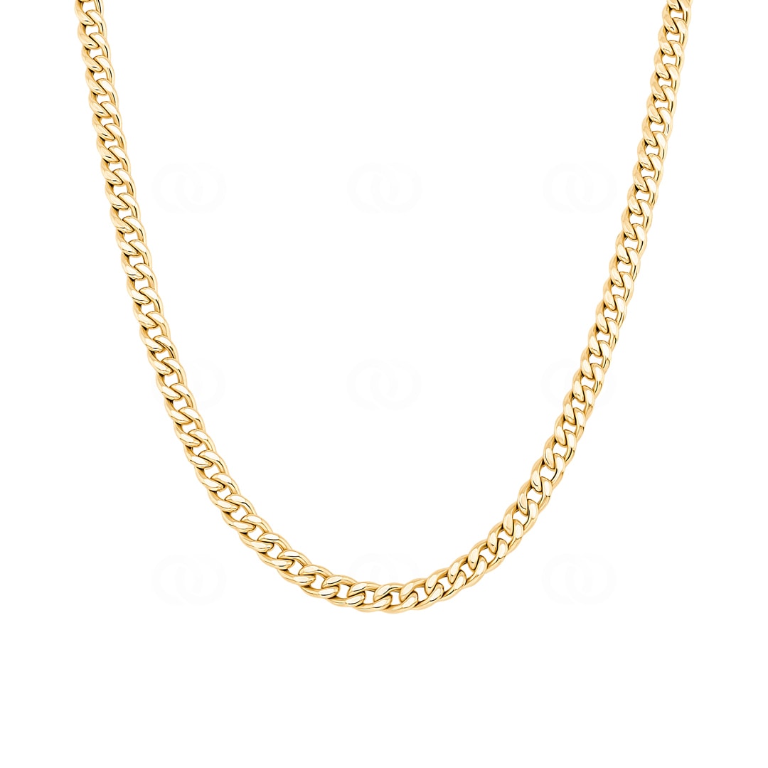 4.5mm Panzerkette 750/18 K Gelbgold halbmassiv