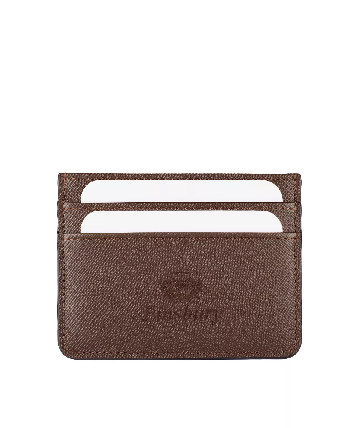Etui carte Saffiano Marron
