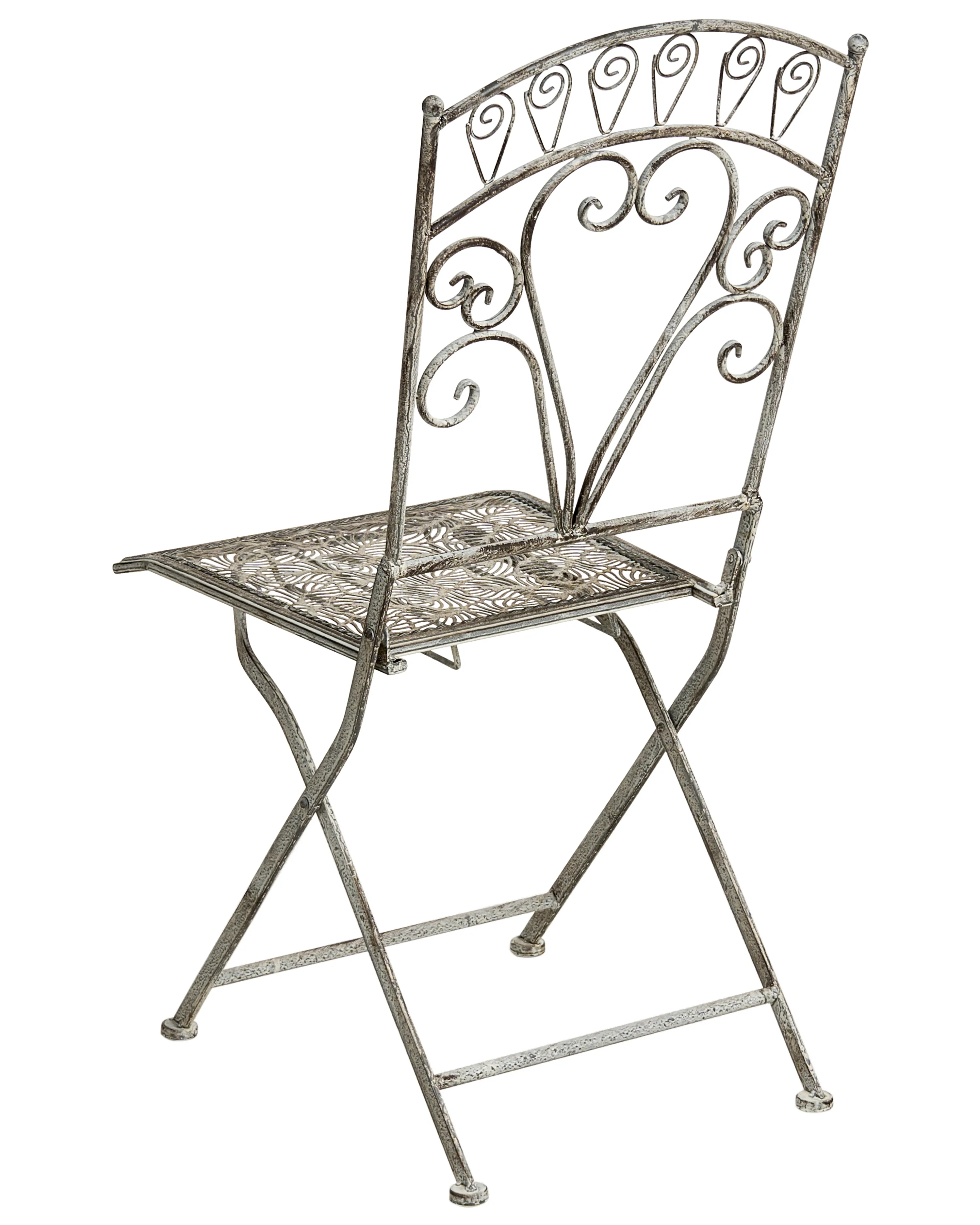 Set van 2 tuinstoelen NURRA inklapbaar Metaal Grijs
