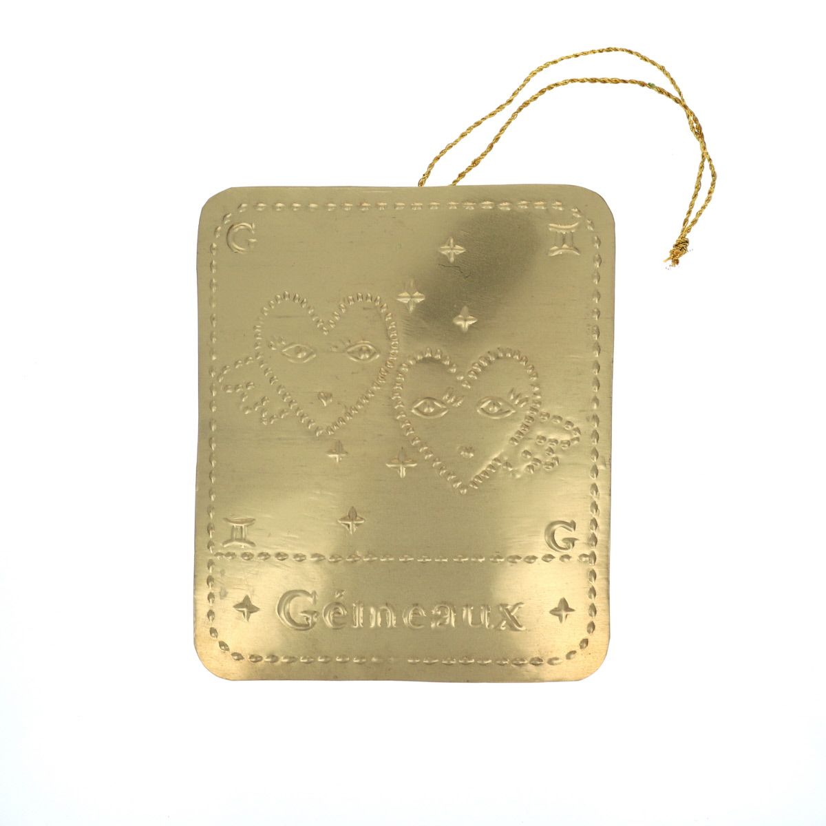 Plaque laiton astrologie Gémeaux Atelier jasmin