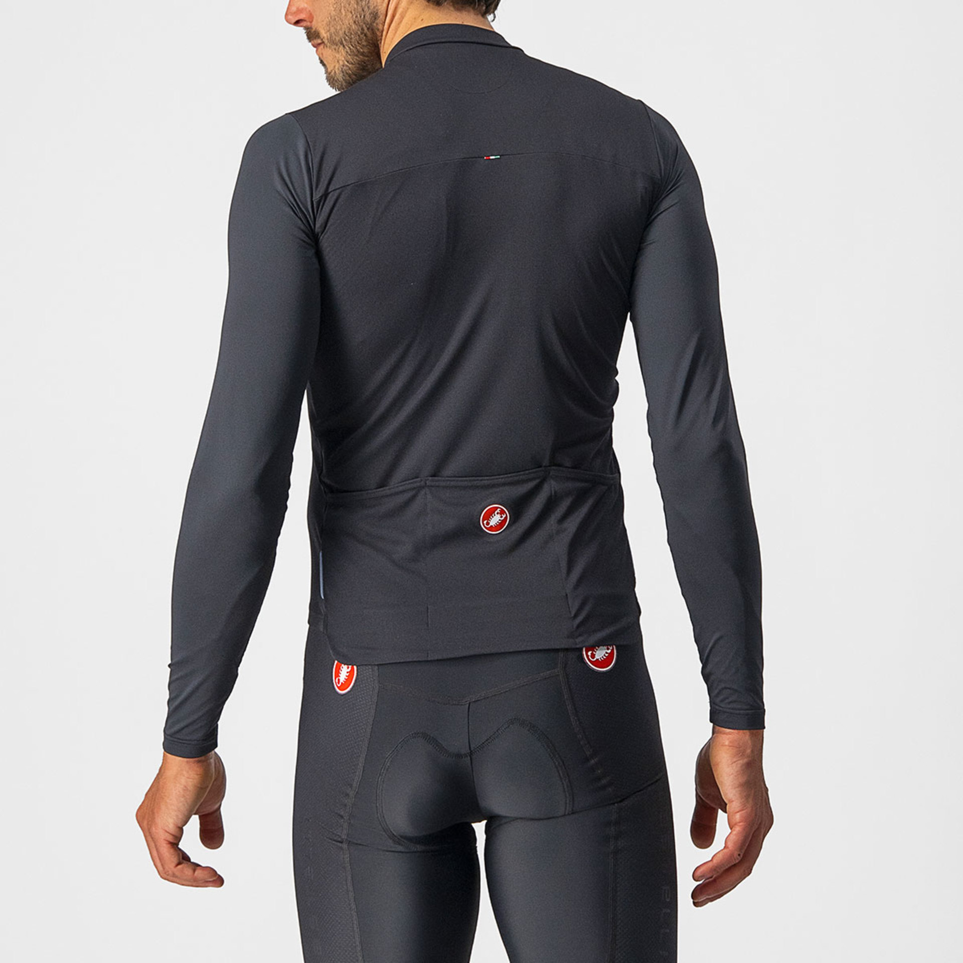 Castelli Prologo 7 Fietsshirt Lange Mouwen Zwart/Grijs/Wit Heren