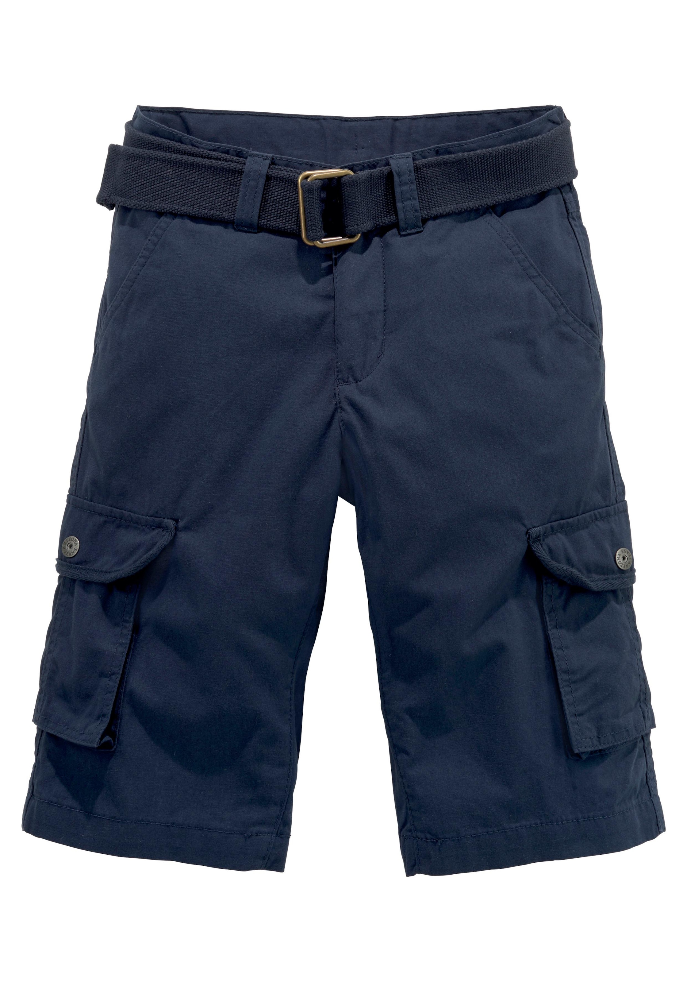 KIDSWORLD Shorts »2tgl. Bermudas mit Gürtel«  mit Textilgürtel für Jungen
