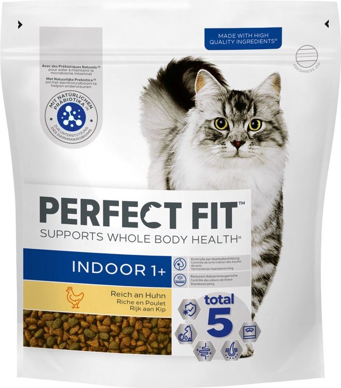 5x Perfect Fit Droogvoer Indoor Kip 1,4 kg