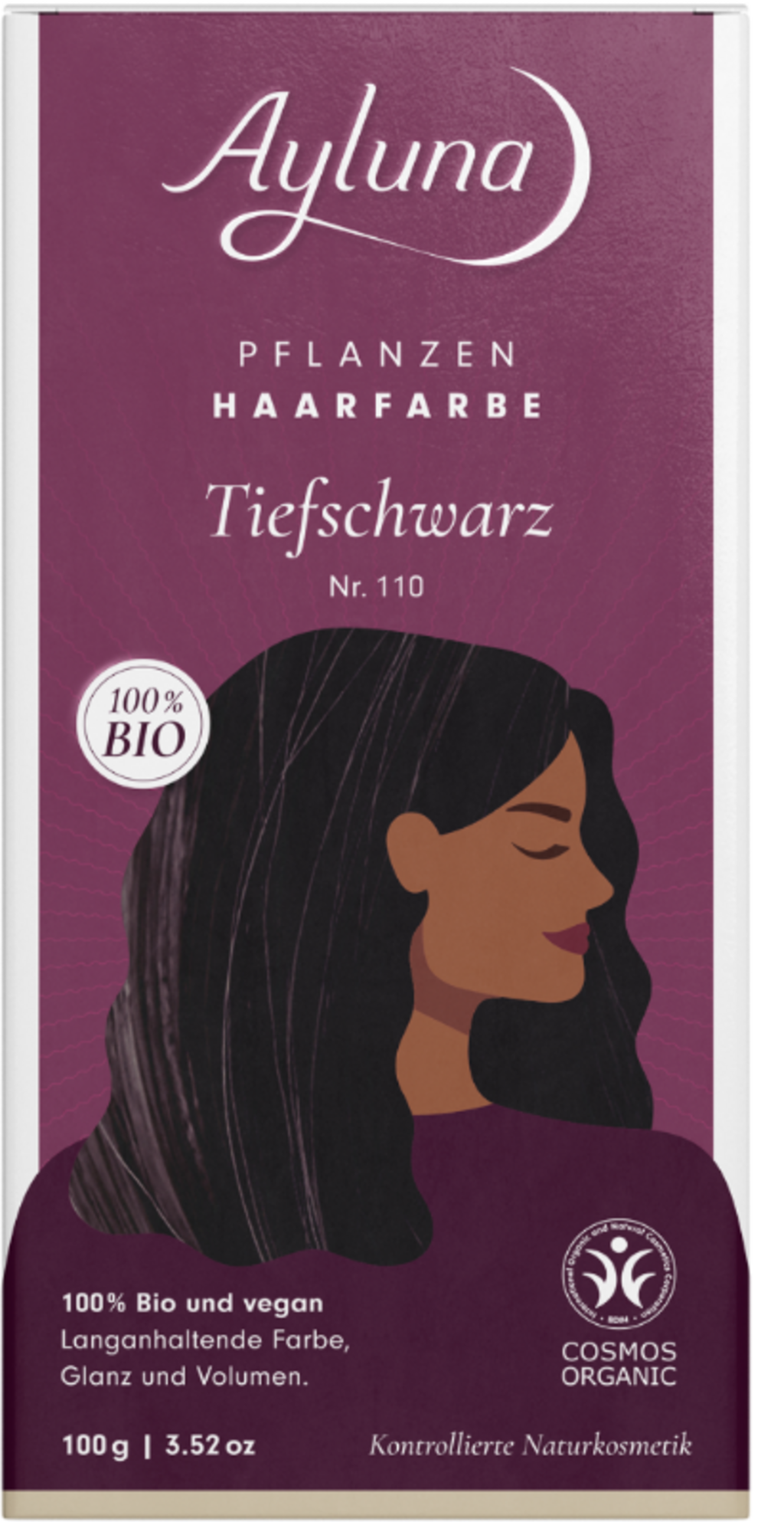 Ayluna  Pflanzenhaarfarbe Tiefschwarz, 100 g