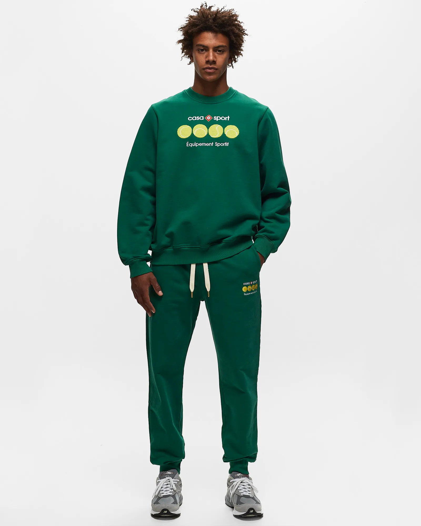 Casablanca CASA SPORT TENNIS BALLS CHENILLE EMBROIDERED SWEAT