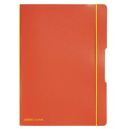 Herlitz Notizheft PP A4 Flex orange kariert liniert