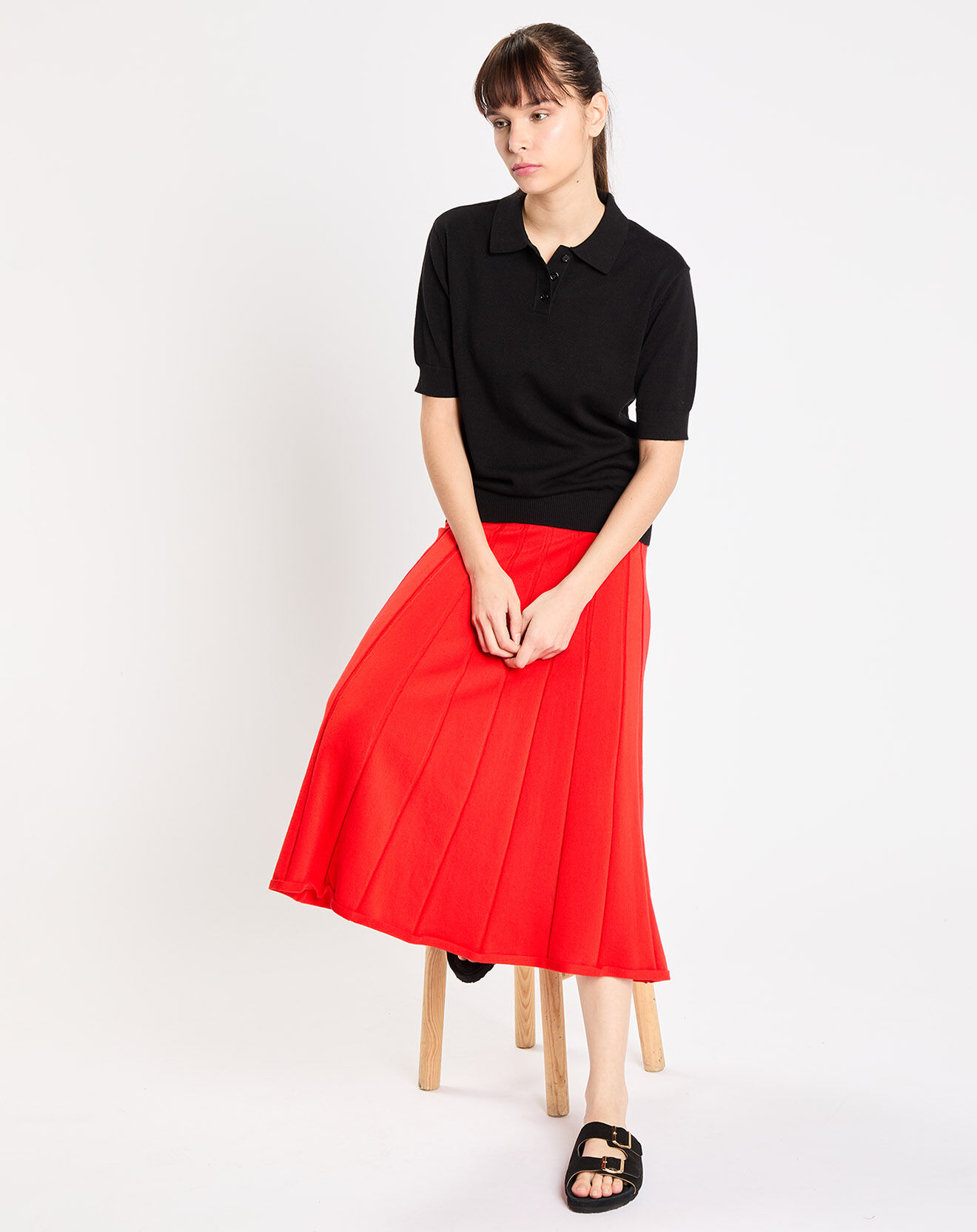Jodhpur Jupe en maille Rolls rouge