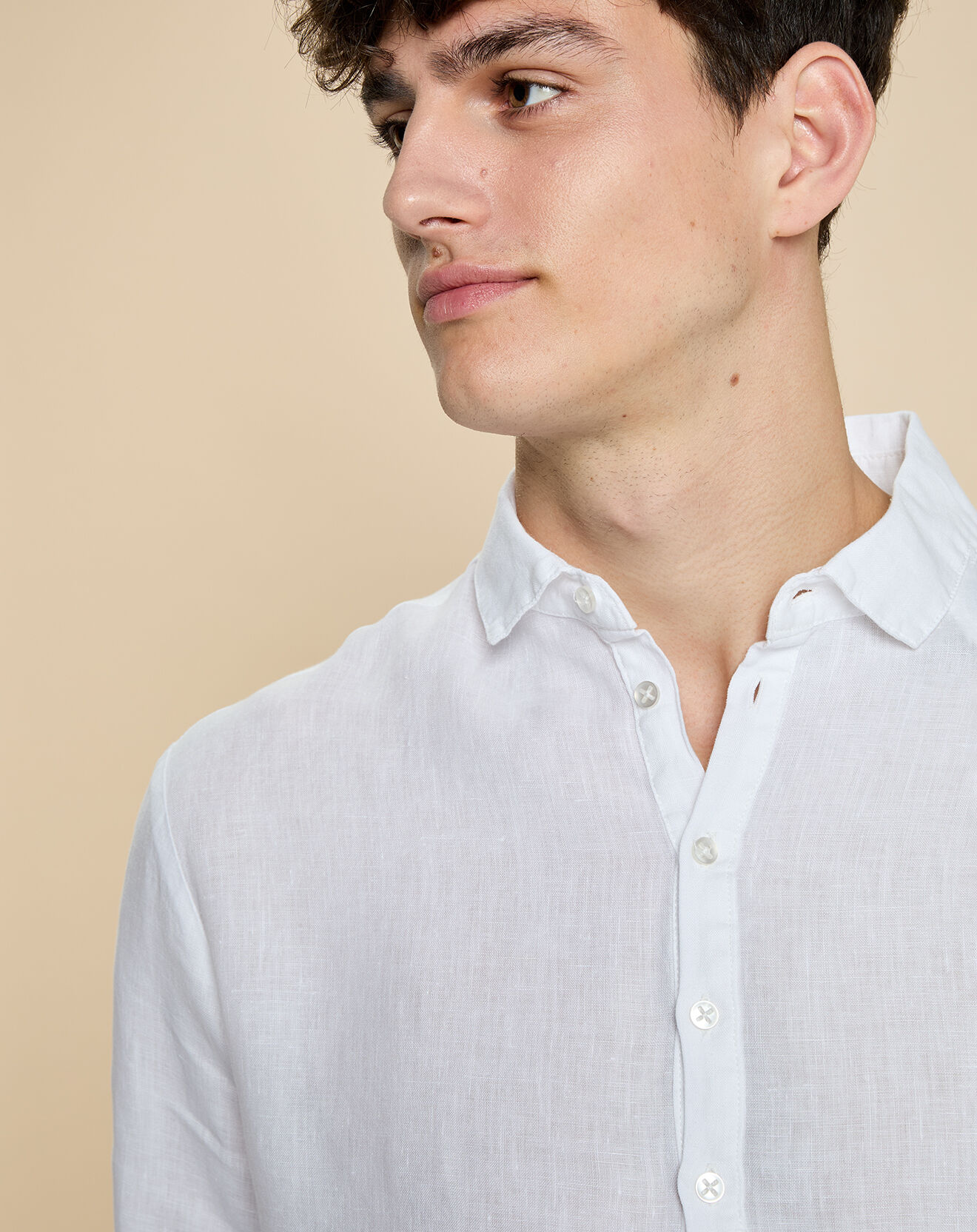 Harris Wilson Chemise 100% Lin Danish blanche