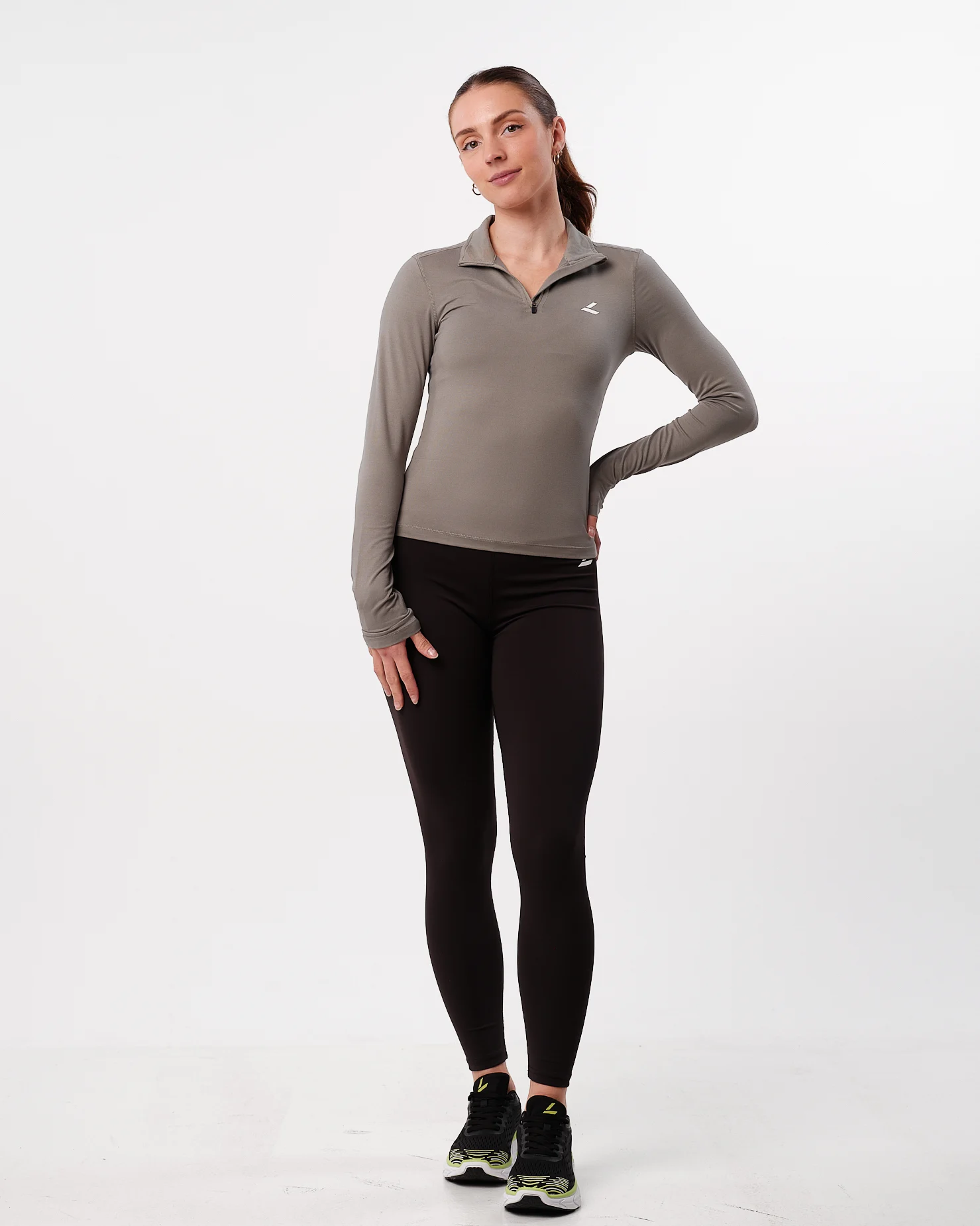 LEVITY Essential 1\4 Zip Sweater Green Agave