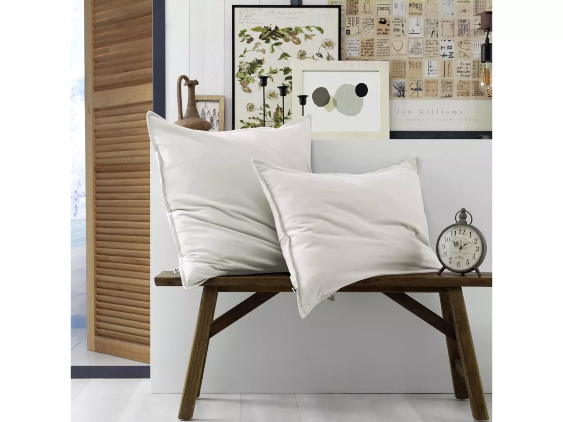 Parure de lit flanelle blanc 240x220 cm