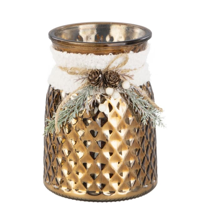 Vase - Hirschkopf - gold - ca. 12 x 16 cm