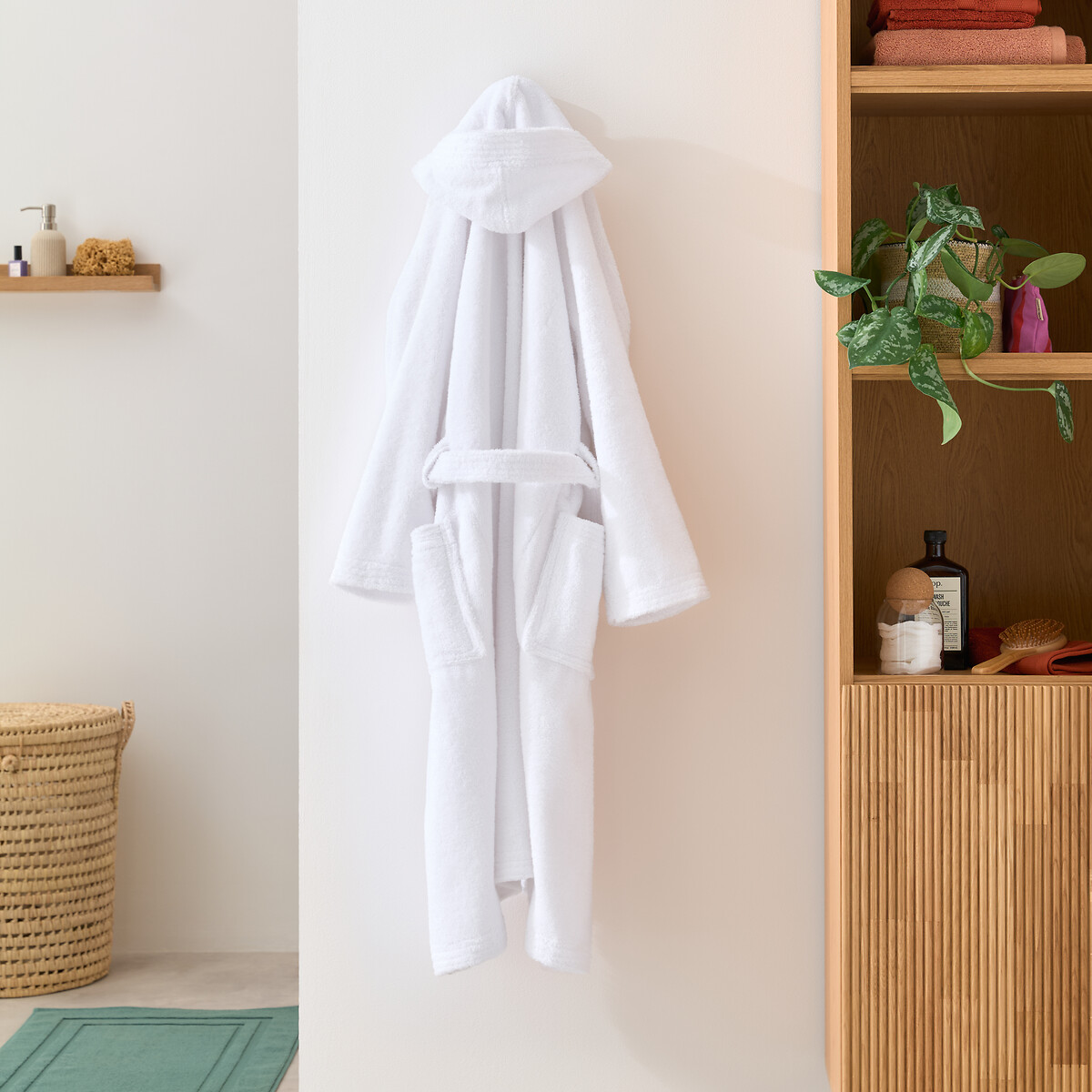 LA REDOUTE INTERIEURS<br>Roupão com capuz em atoalhado bouclette 450 g/m², Haxel