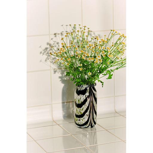 HAY Splash Roll Neck Vase, Coffee/ White