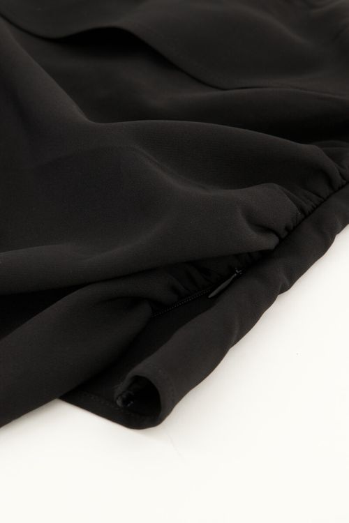 Zwarte corset top gedrapeerd