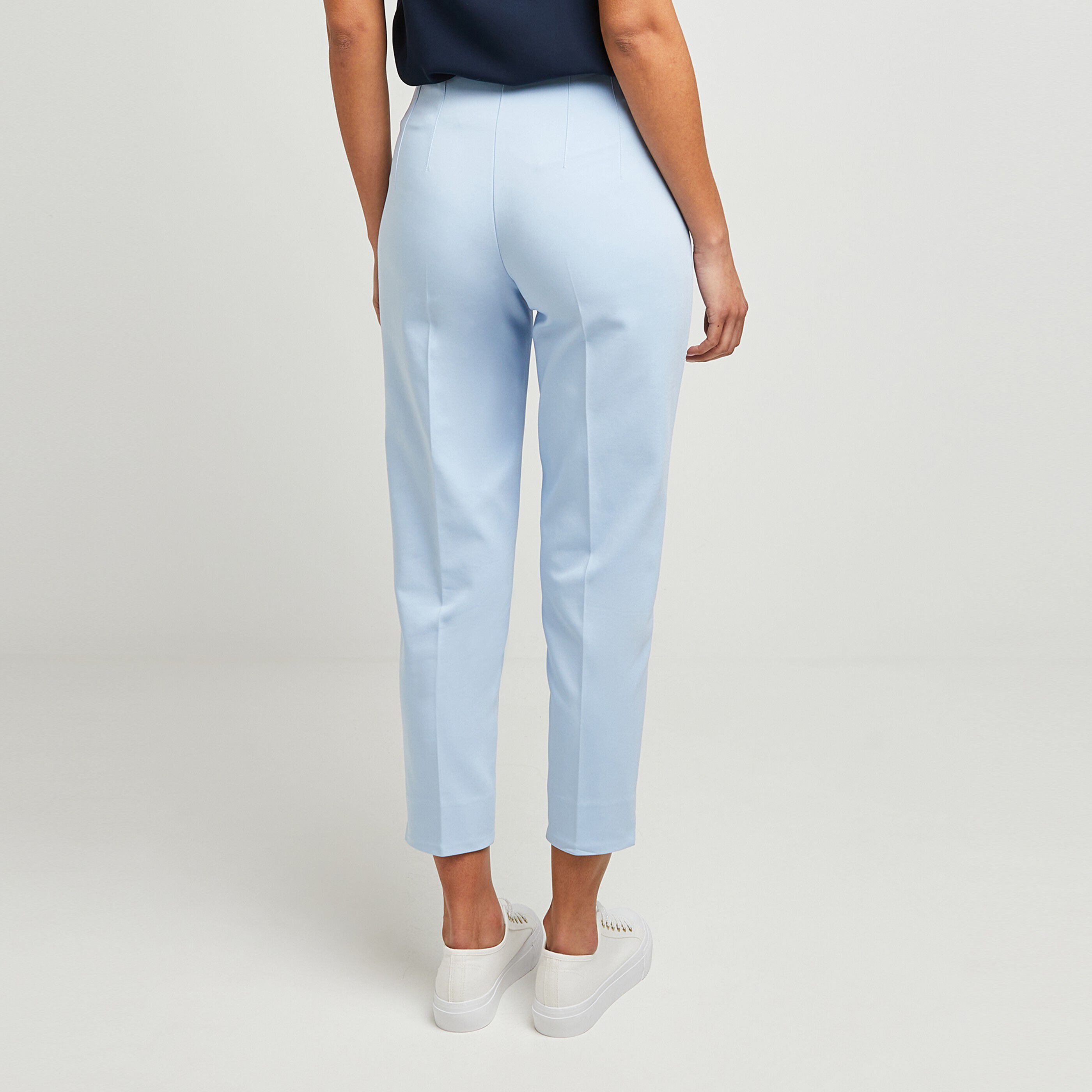 Pantalon cigarette femme - BLEU CLAIR