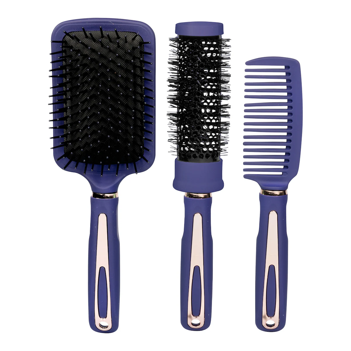 genialo - Haarbürsten-Set, 3-teilig