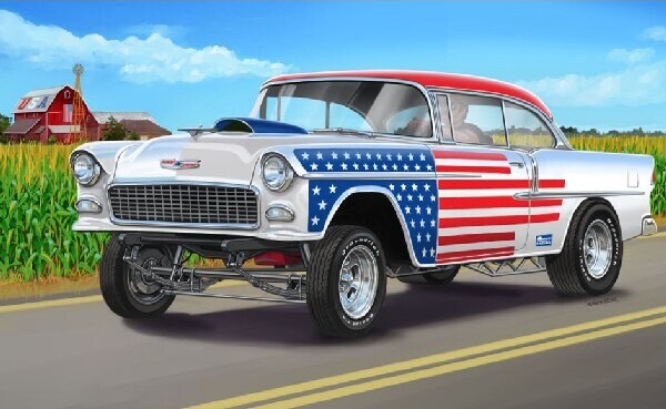 Revell - '55 Chevy Bel Air Bil Byggesæt - 1:24 - Level 4 - 14519
