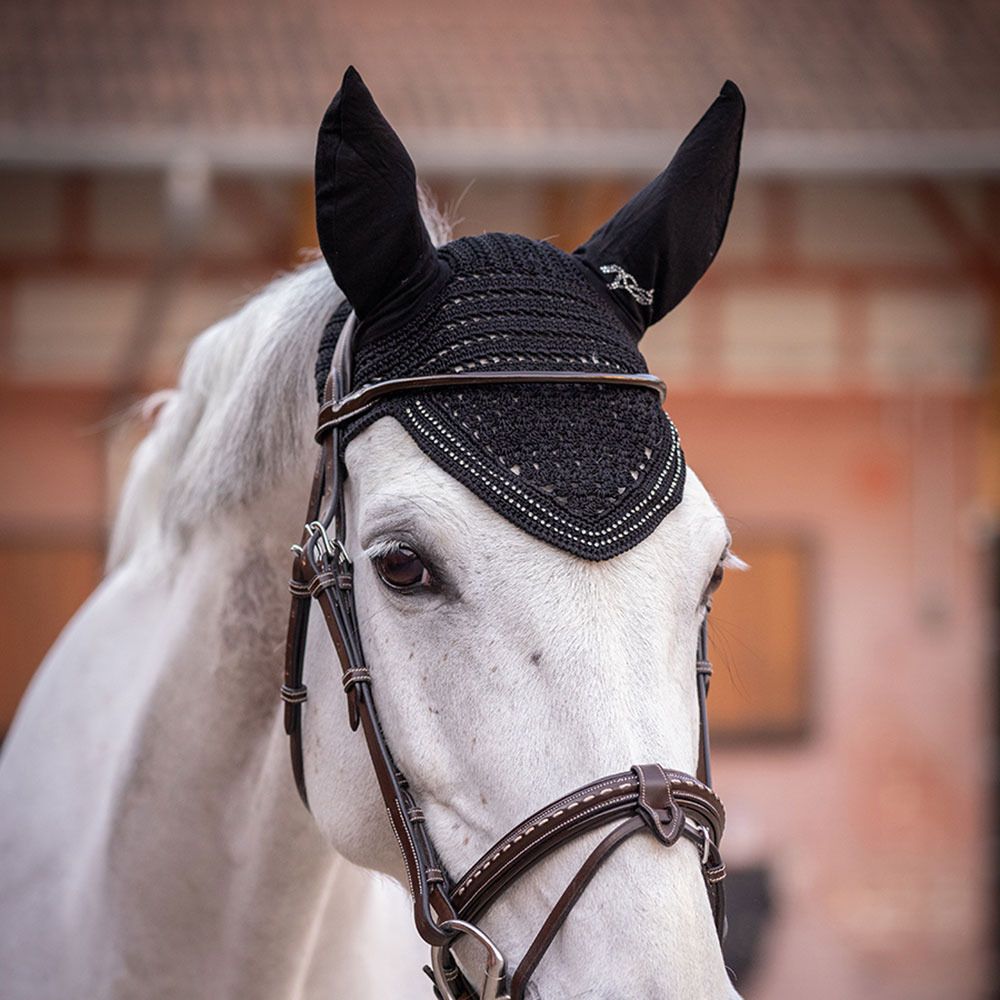 Pénélope NEW STRASS - Bonnet anti-mouche noir