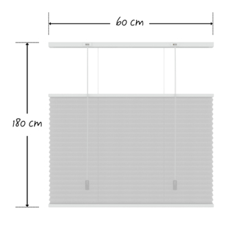 KARWEI enkel plisségordijn lichtdoorlatend wit (kleurnr. 6010) 60x180 cm (bxh)