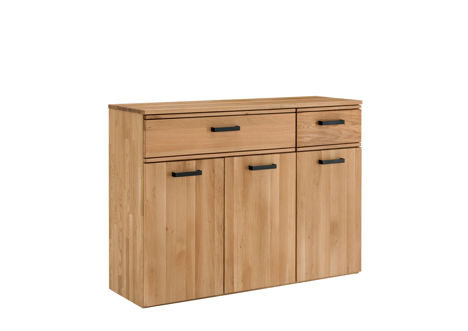 VALMONDO Sideboard LIDO 120 x 89 cm Astige Eiche massiv naturbelassen geölt