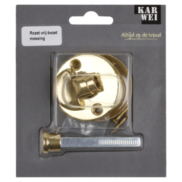 KARWEI vrij-bezet rozet rond messing glans