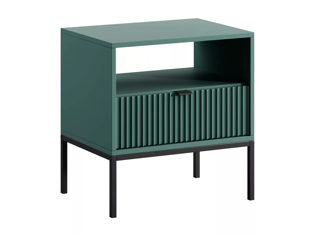 Table de chevet 1 tiroir et 1 niche - Vert émeraude - LIOUBA de Pascal Morabito